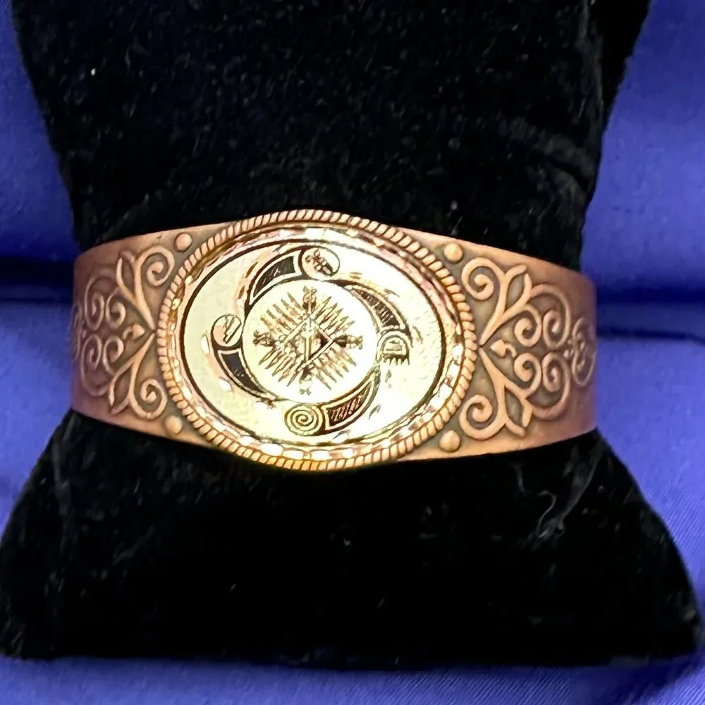 Southwest Copper “4 Elements” Cuff Bracelet - Picture 6 of 14